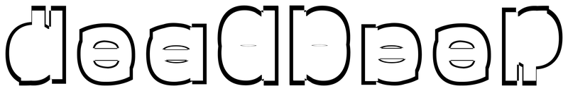 Ambigram for deadbeef in Glock   